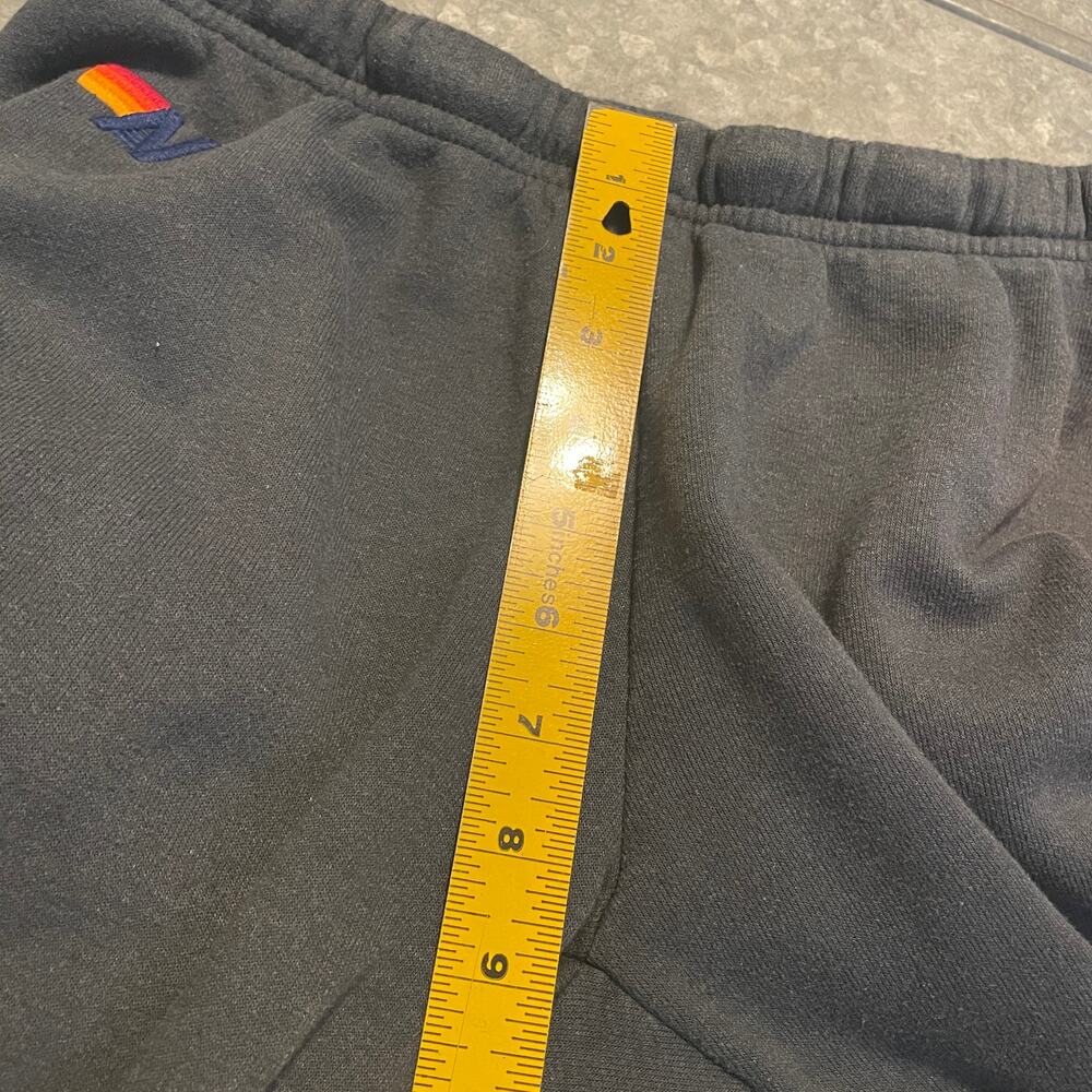 Aviator Nation 5 Stripe Charcoal Gray Sweatpants Womens Medium Athleisure Pants - Picture 9 of 11